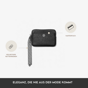 Michael Kors Geldbörse Schwarz Silber Saffiano Leder