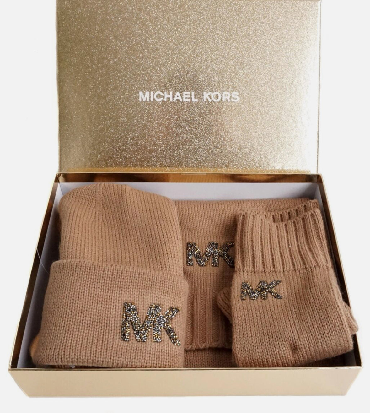 Michael Kors Schal, Mütze und Handschuhe Set