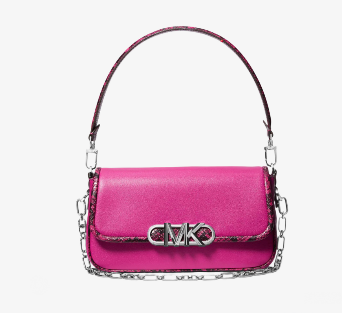 Michael Kors Tasche Parker Medium Pouchette Deep Fuchsia