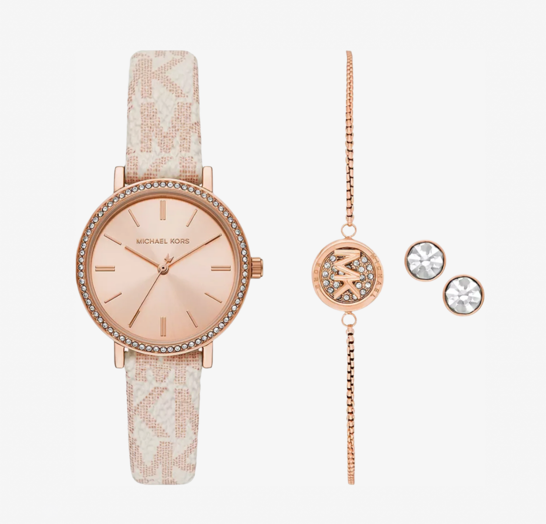 Michael Kors Geschenkset Uhr & Schmuck Roségold